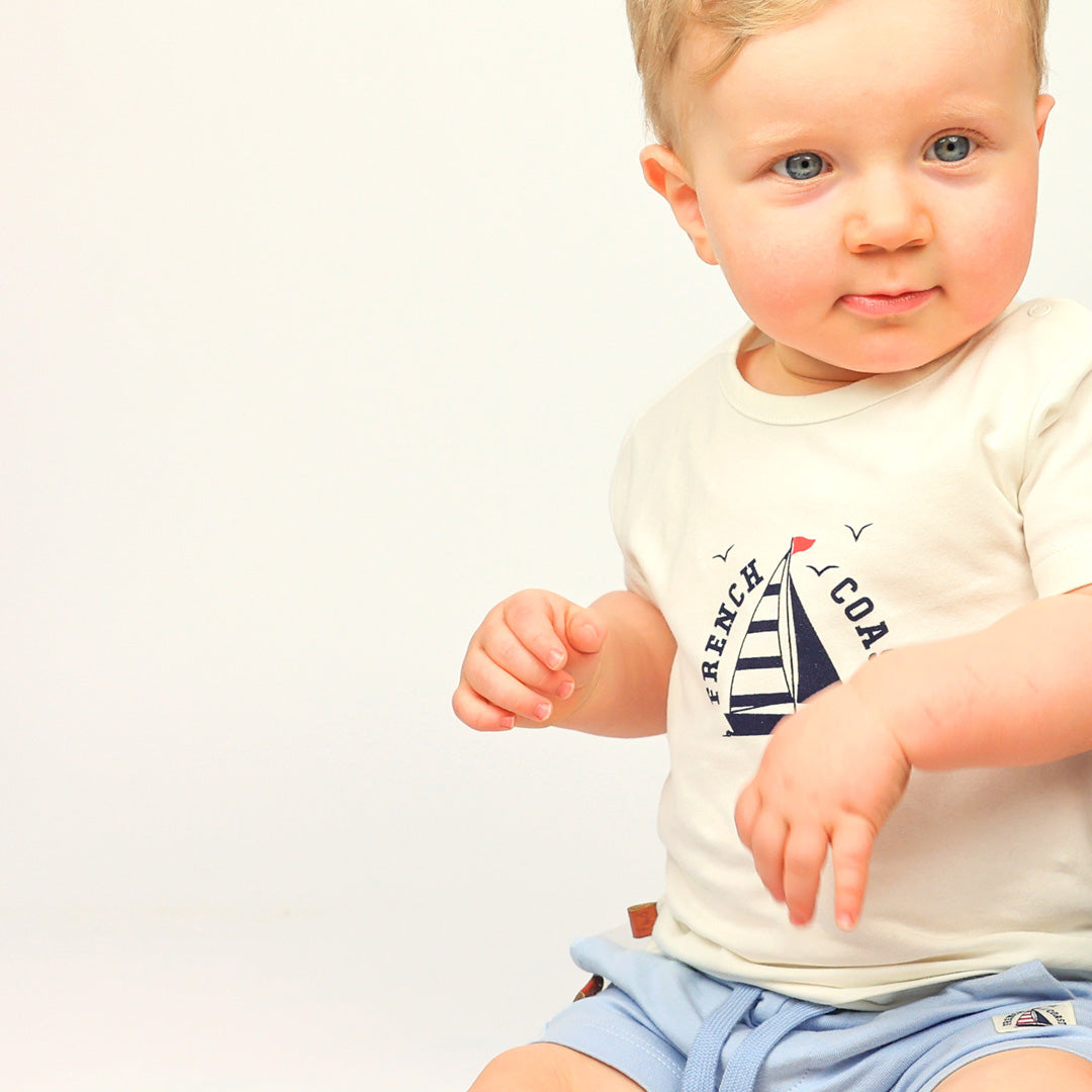T-Shirt Sail Boat Kids | White Alyssum