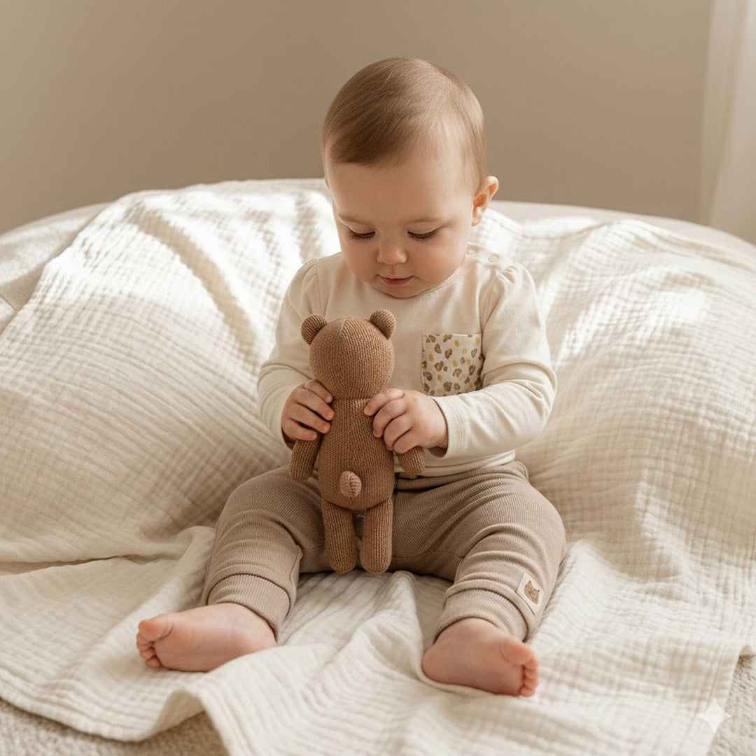 T-Shirt Leo Pocket Baby | Pearled Ivory