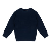 Flat Knit Rib Sweater | Dress Blue