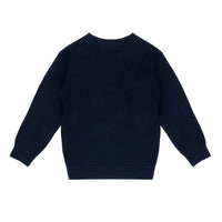 Flat Knit Rib Sweater | Dress Blue