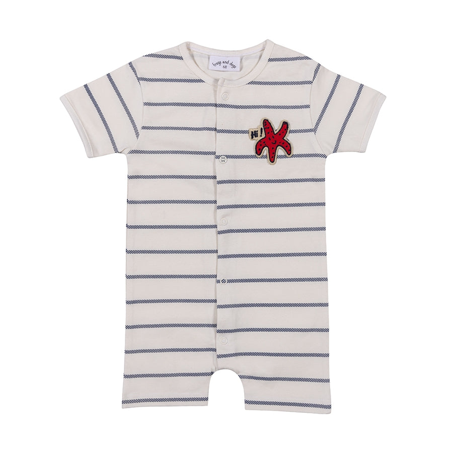 Pirate Short Onesie Stripes | Off White