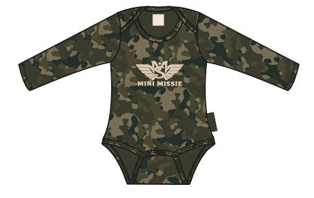 Romper AOP Cameo Green Mini Missie LS | Cameo Green