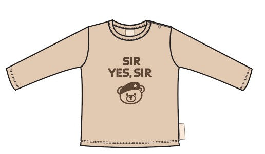 T-Shirt Yes Sir LS | Beige