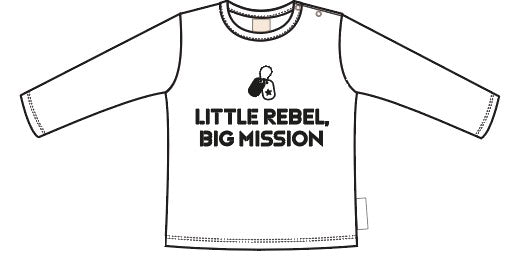 T-Shirt Little Rebel LS | White